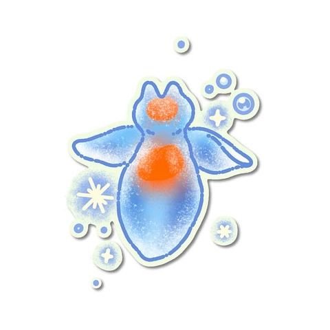 Blue sea angel flash tattoo design by Naive Flora Tattoo Bangkok