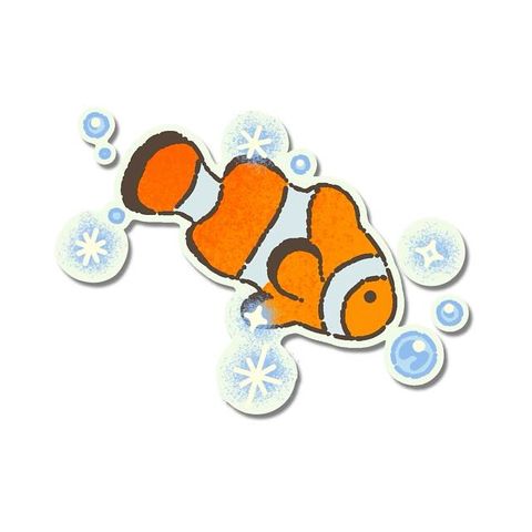 Clownfish flash tattoo design by Naive Flora Tattoo Bangkok