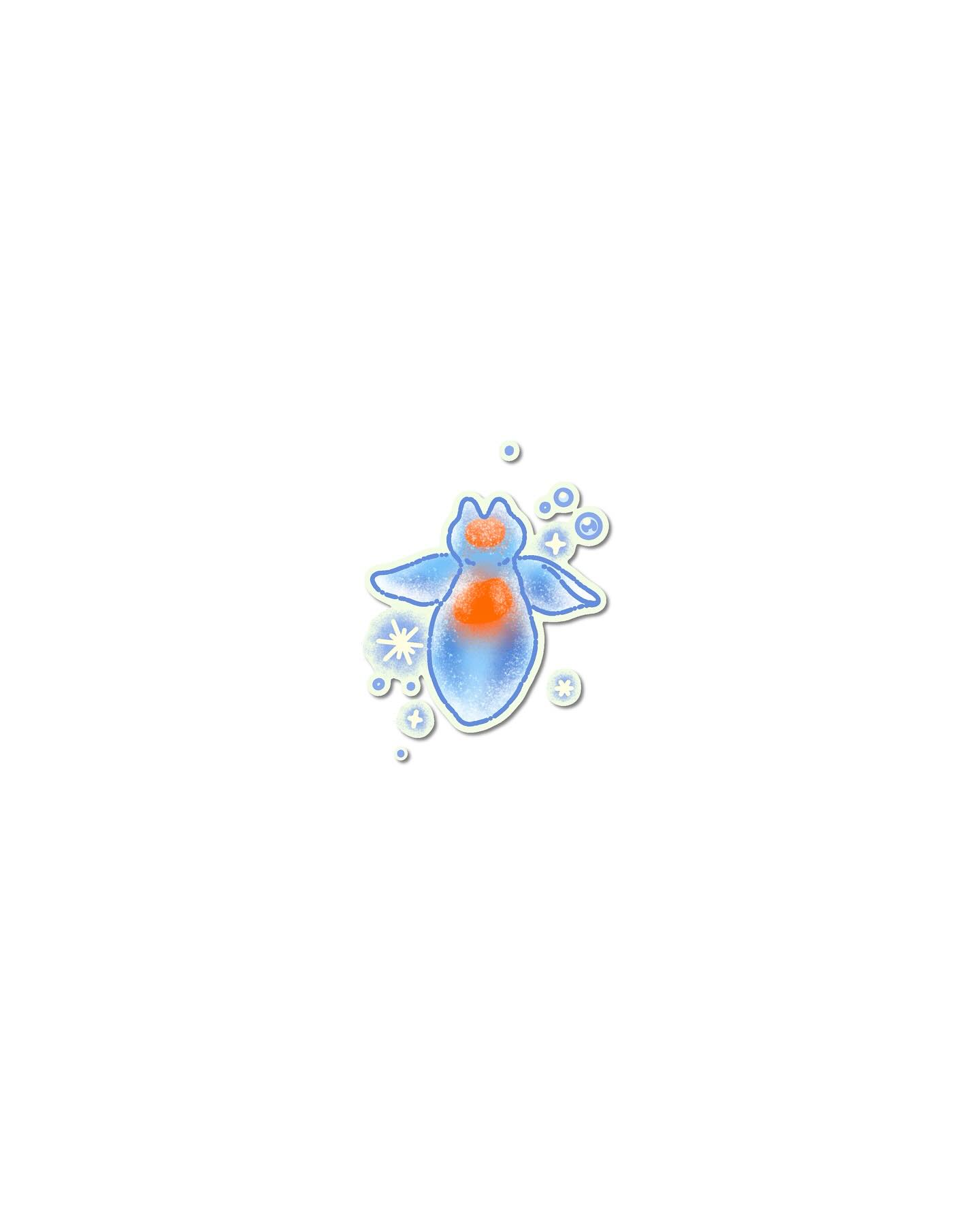 Blue fish naive flash tattoo design