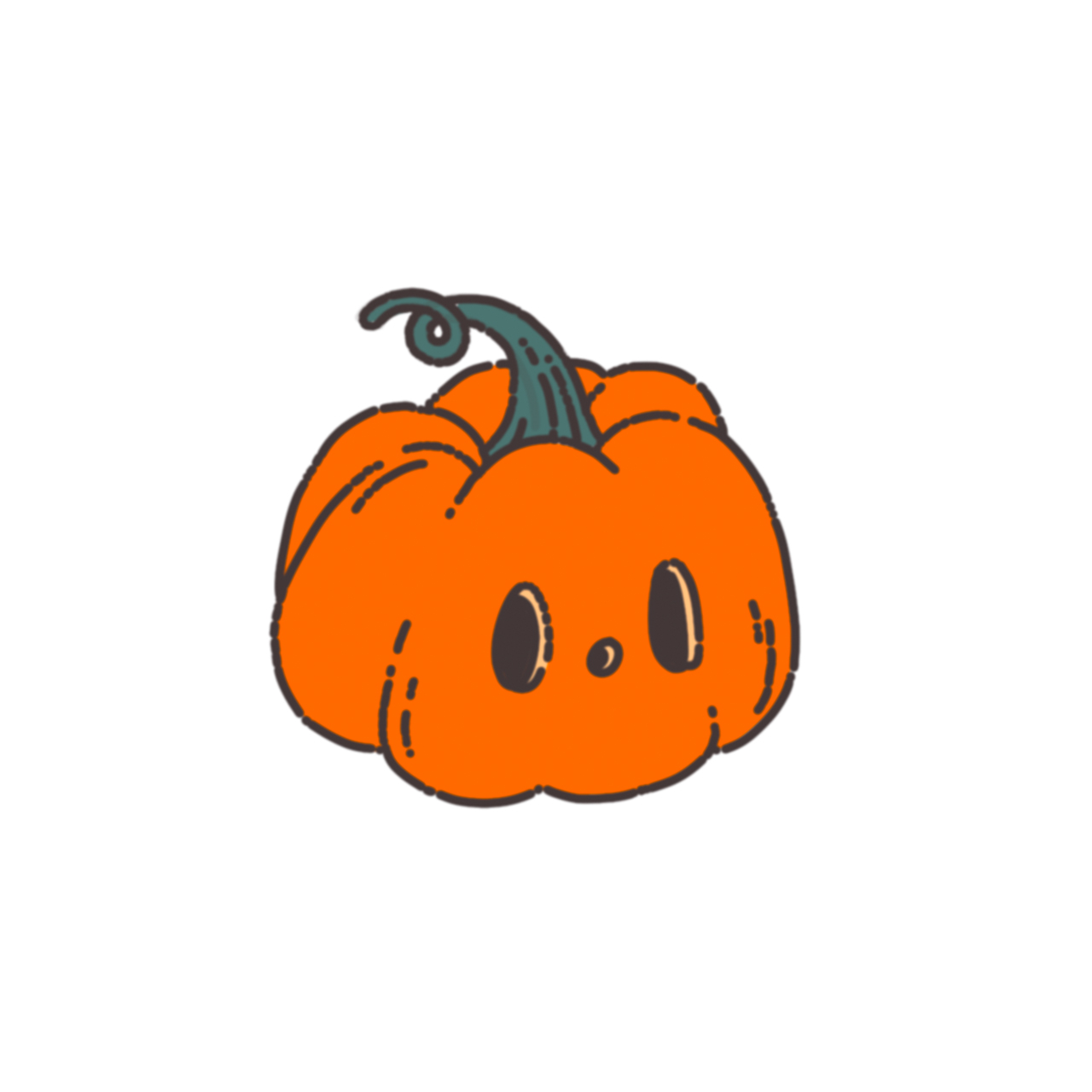 Halloween jack o lantern pumpkin naive flash tattoo design
