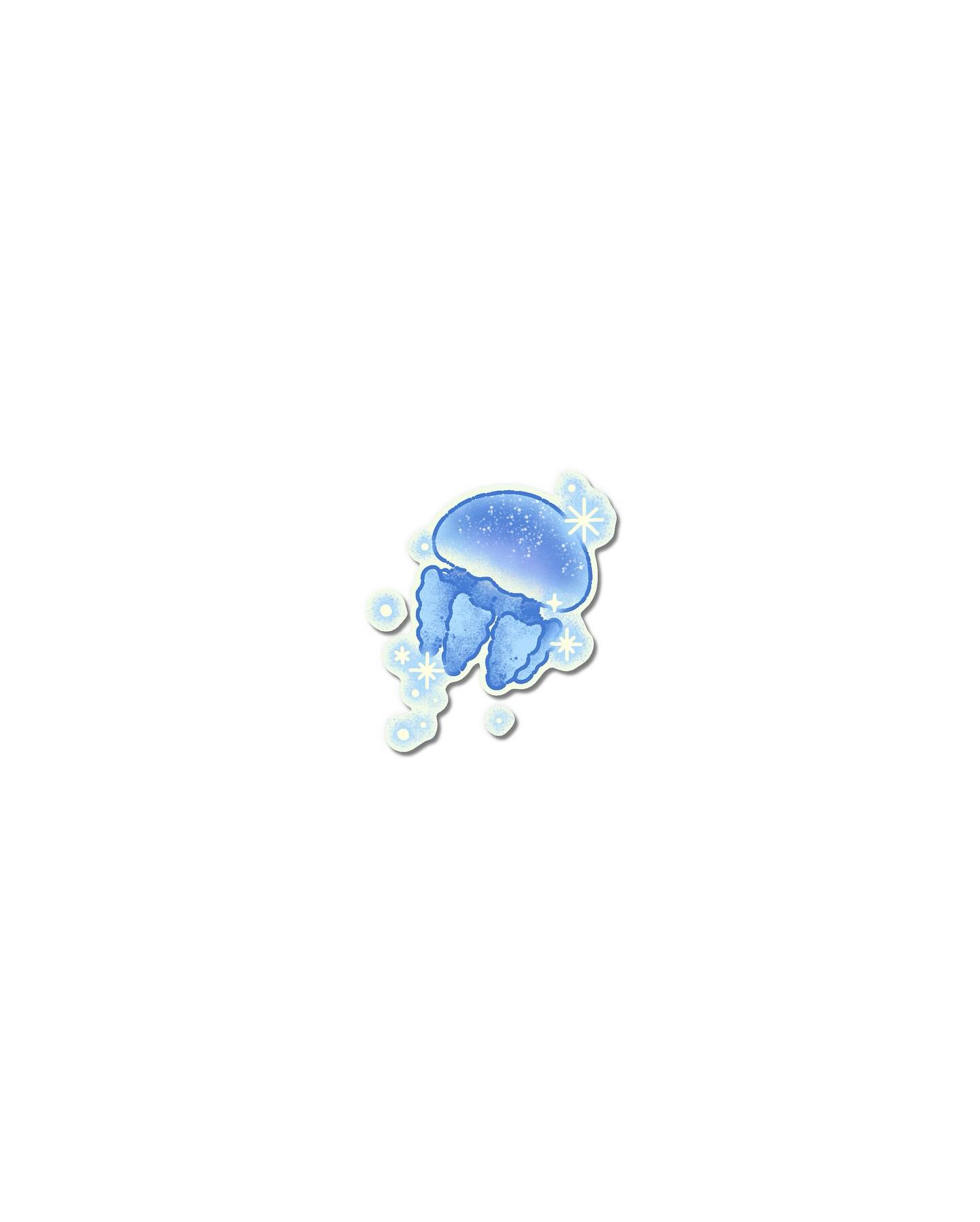 Small jellyfish naive flash tattoo design