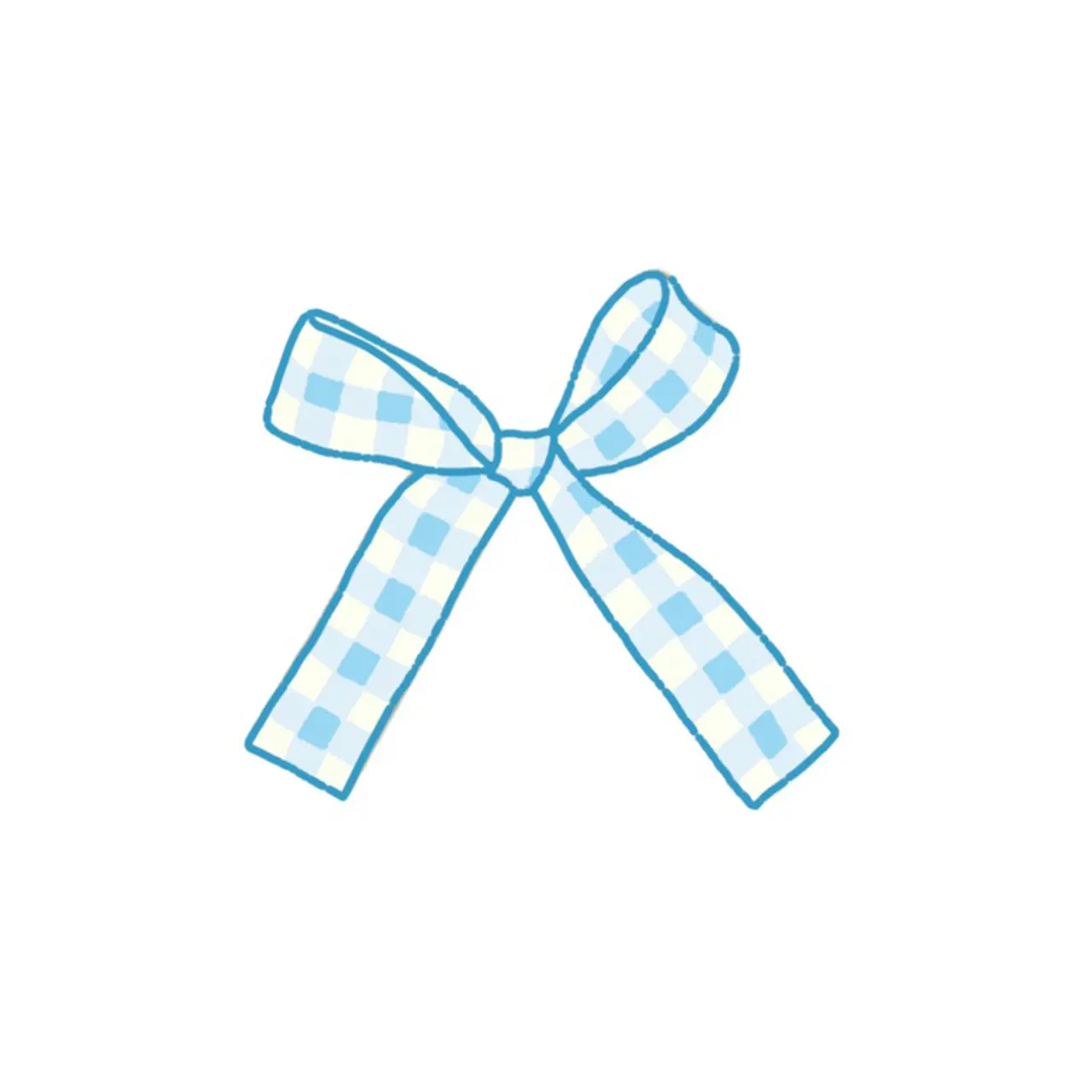 Blue ribbon bow tattoo design